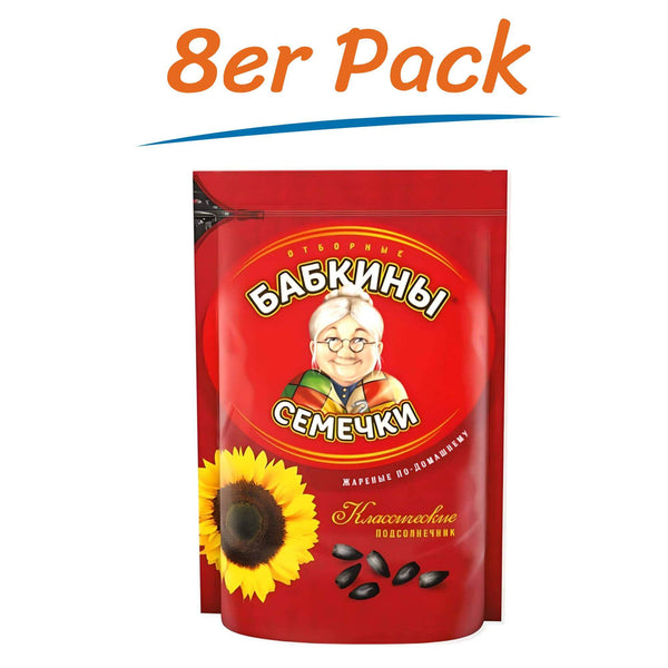 Babkiny Sonnenblumenkerne geröstet & ungesalzen 8 Packungen (8 x 500g)