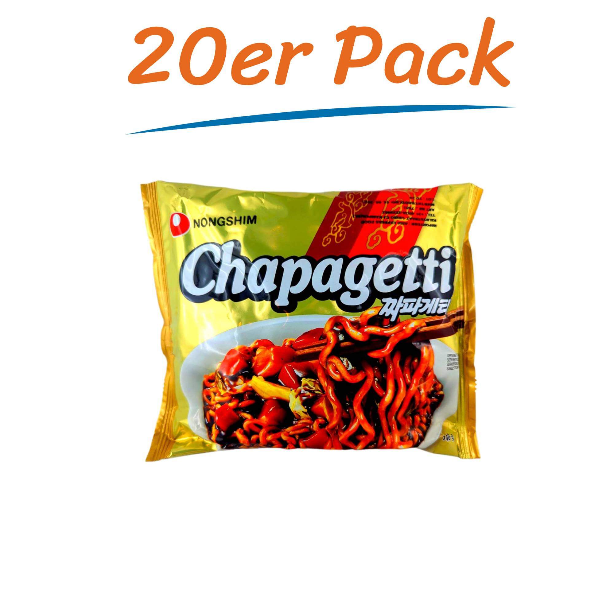 Nongshim Chapagetti Instant Noodles Pack of 20 (20 x 140g)