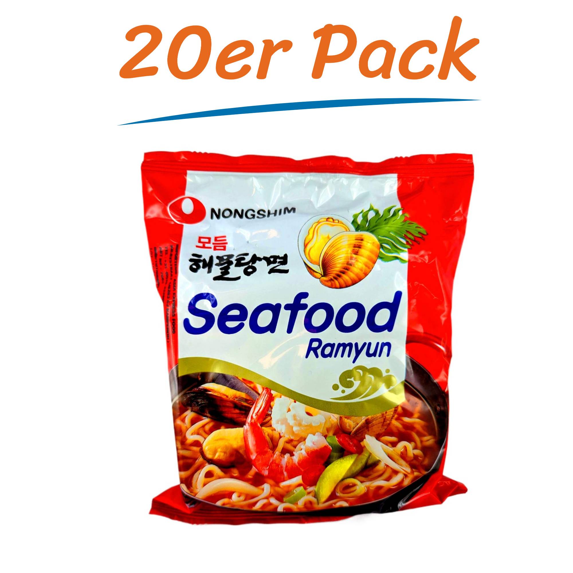 Лапша быстрого приготовления Nongshim с морепродуктами Ramyan, упаковка из 20 штук (20 x 125 г)