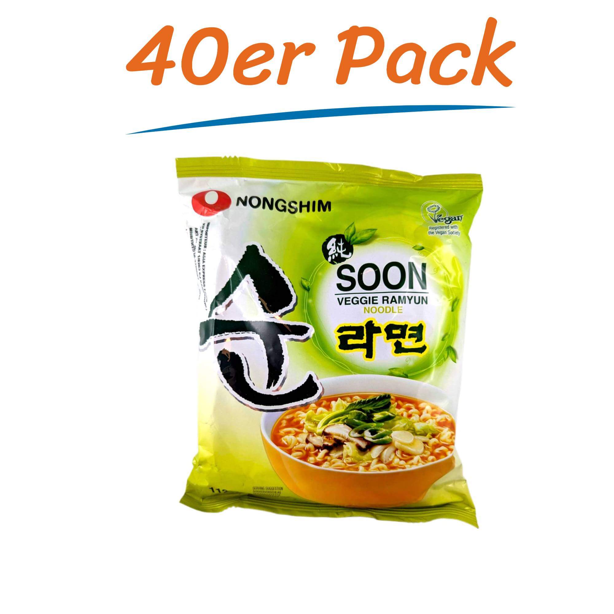 Nongshim Instant Nudeln Veggie Ramyun 40er Pack (40 x 112g)