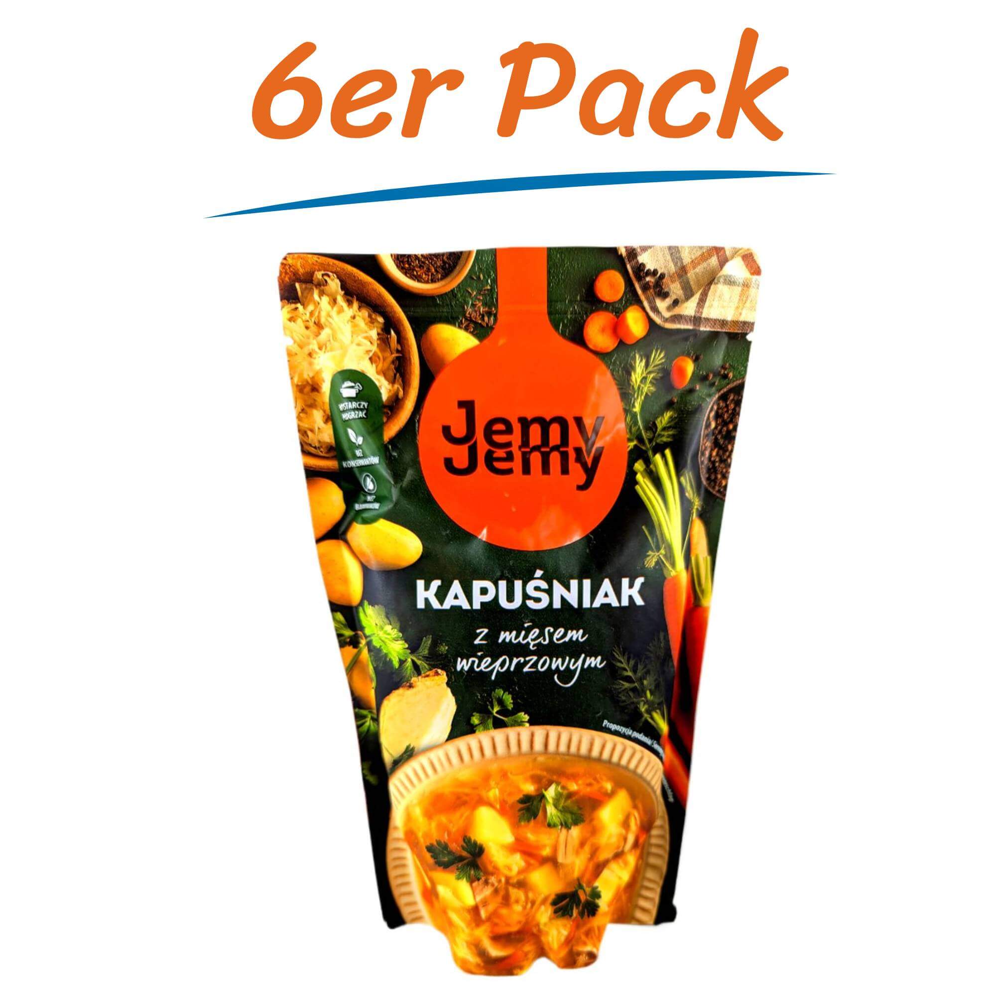 Jemy Jemy Kapusniak Kohlsuppe mit Schweinefleisch 6er Pack (6 x 450g)