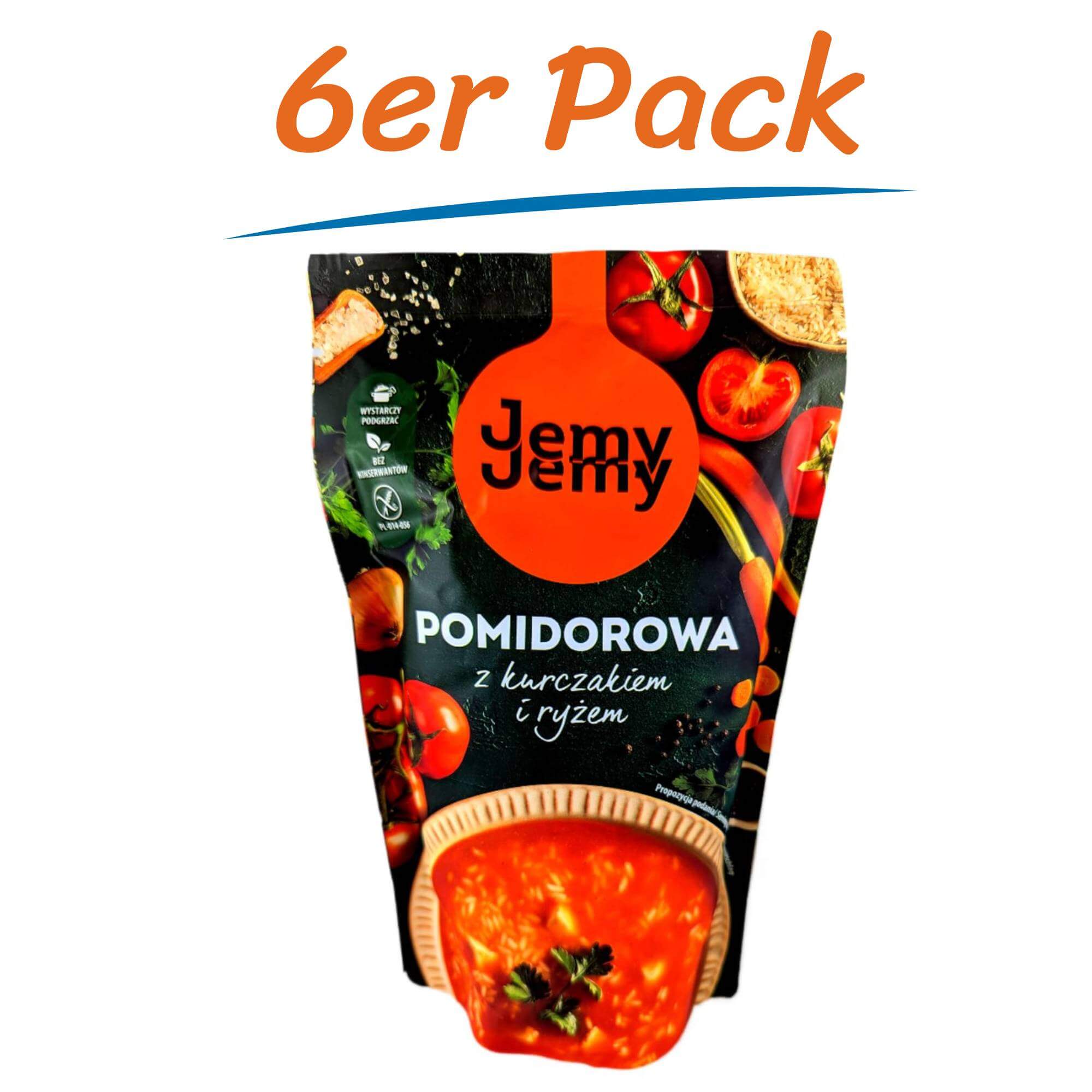 Jemy Jemy Pomidorowa Tomatensuppe mit Hühnerfleisch 6er Pack (6 x 450g)