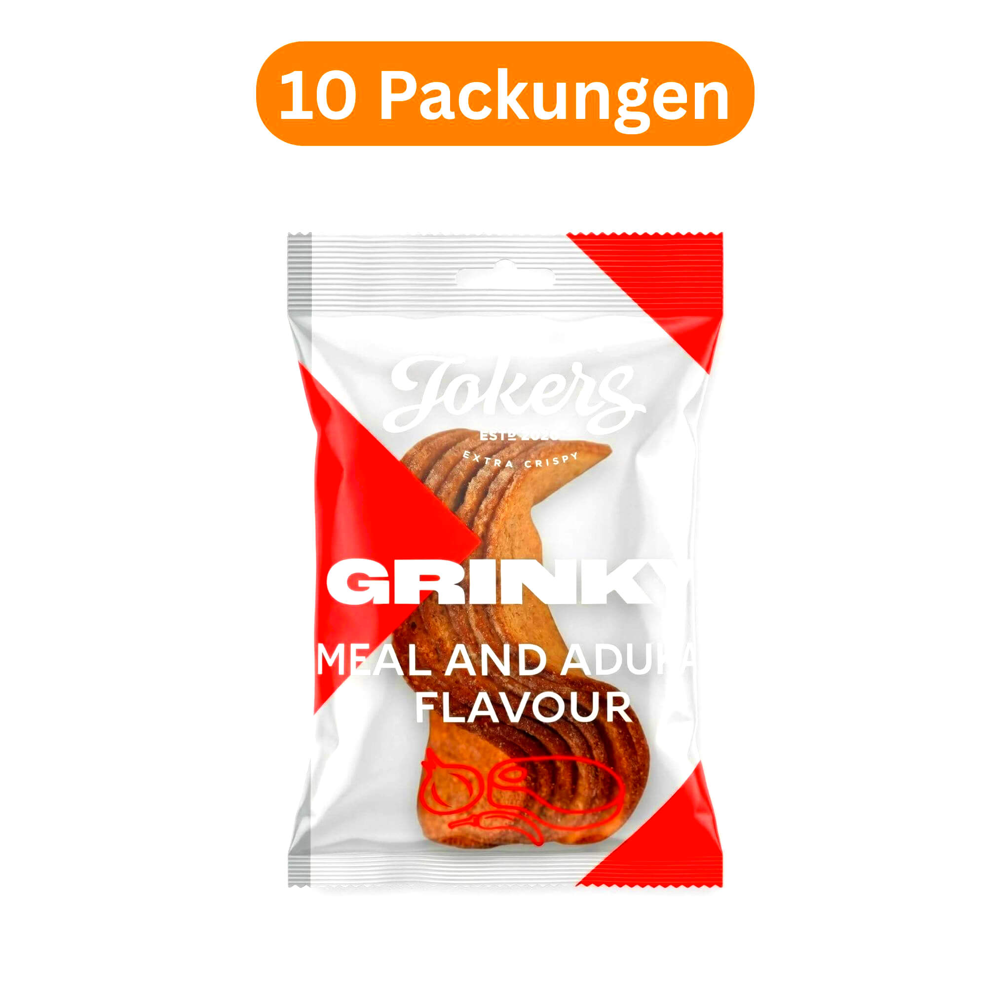  Jokers Grinky mit Kalbfleisch- und Adjikageschmack 10er Pack (10 x 75g)