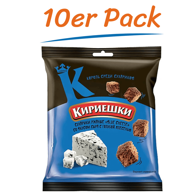Brotchips Kirieschki mit Blauschimmelkäse-Geschmack 10er Pack (10 x 40g)