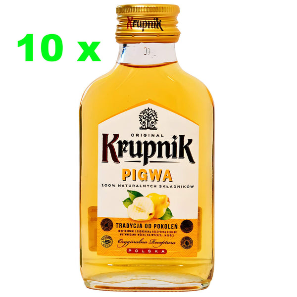 Krupnik Quittenlikör Pigwa 10er Set (10 x 100ml) 30% vol.