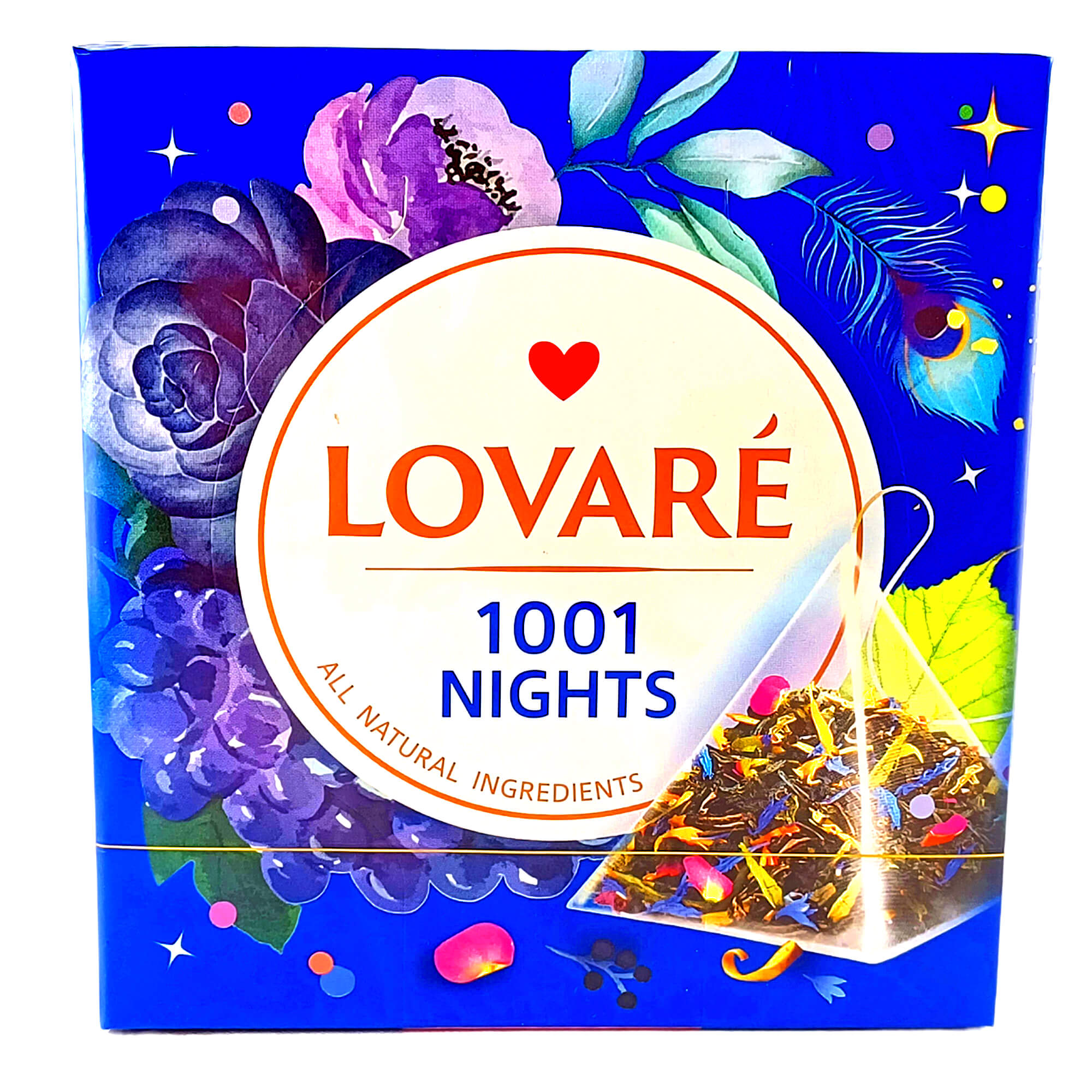 Lovare 1001 Nights Schwarzer Tee & Grüner Tee mit Geschmack 15 Pyramidenbeutel