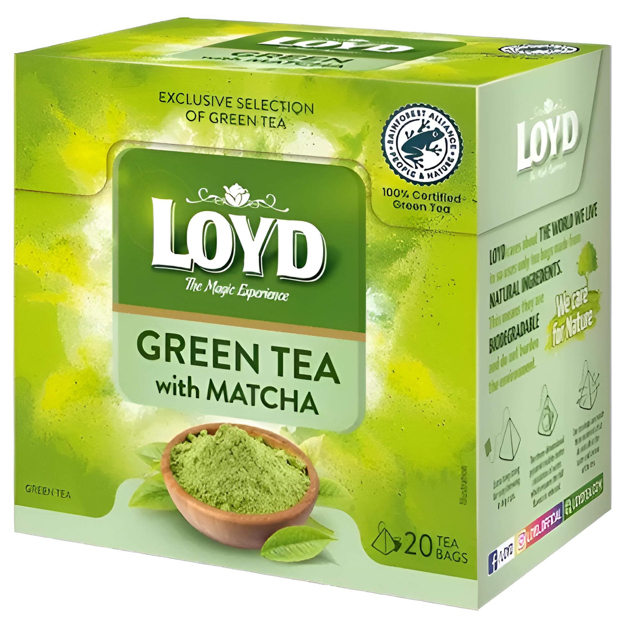 Loyd Grüner Tee Mit Matcha 20 Pyramidenbeutel