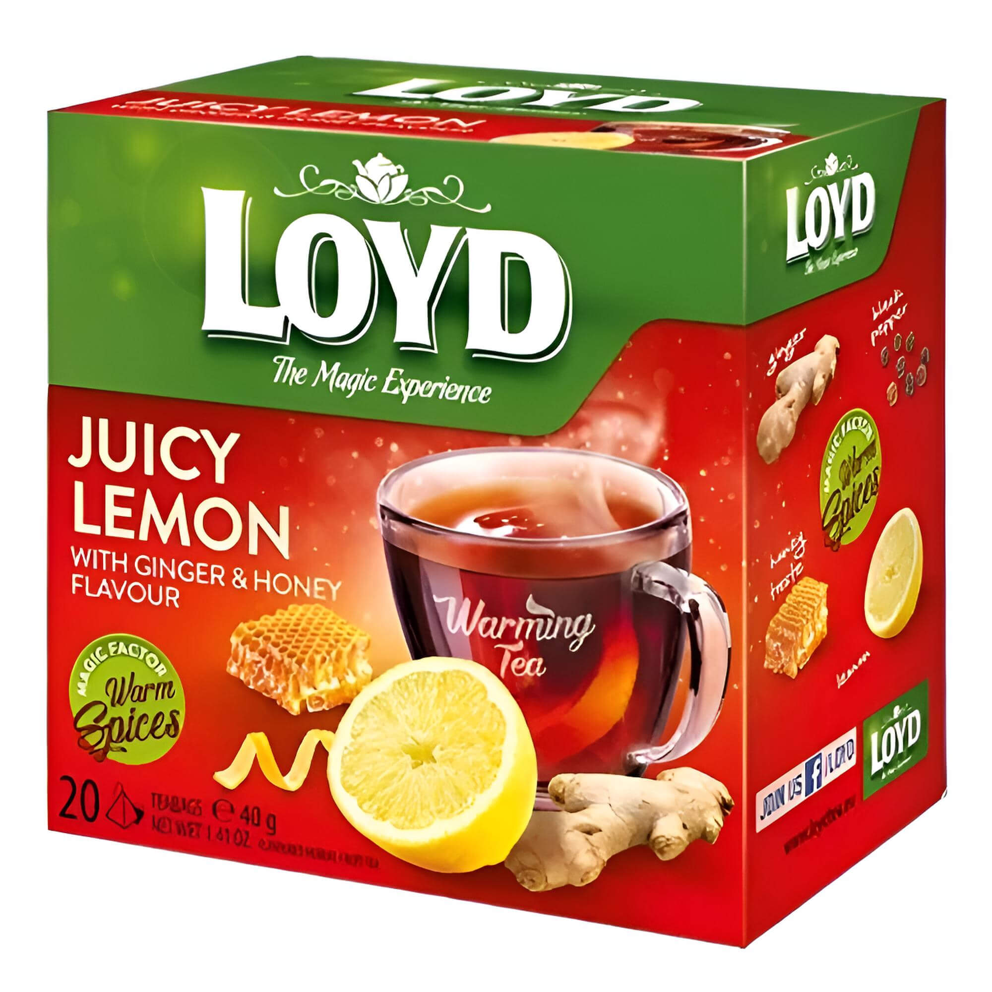 Loyd Herbal Tee Juicy Lemon 20 Pyramidenbeutel
