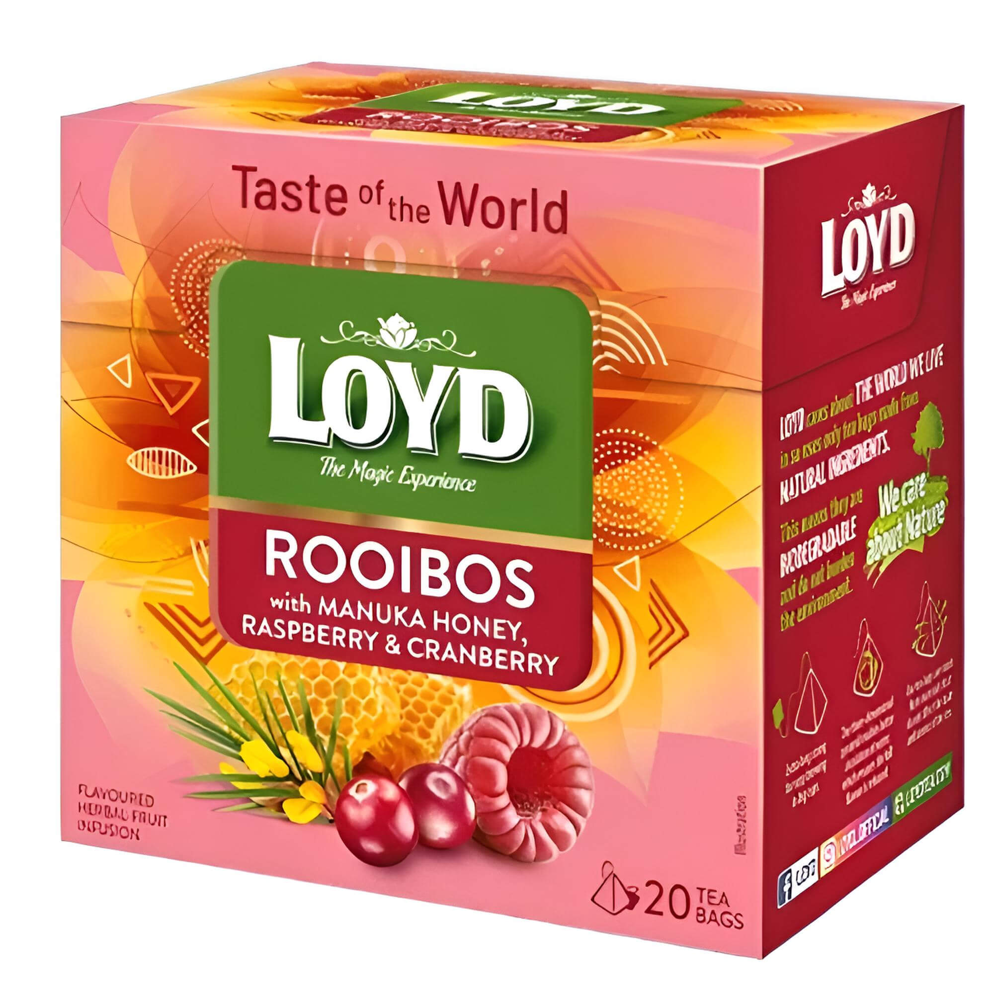 Loyd Rotbusch Tee mit Manuka Honig 20 Pyramidenbeutel
