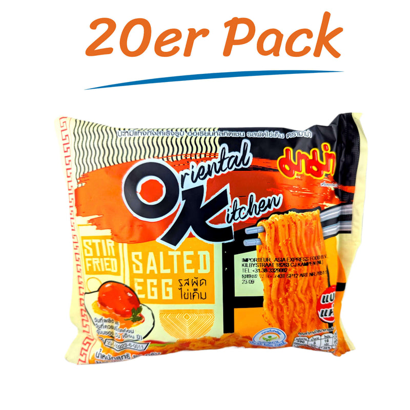 Mama OK gebratene Noodles gesalzene Eier 20er Pack (20 x 85g)