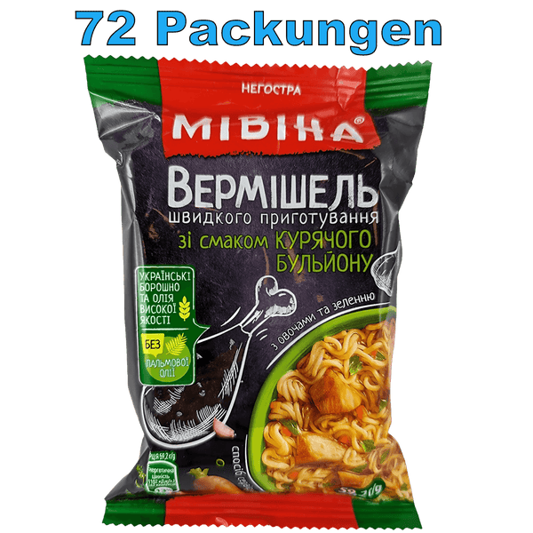 Mivina instant Hühnerbrühe mit Nudeln 72er Pack (72 x 59,2g)