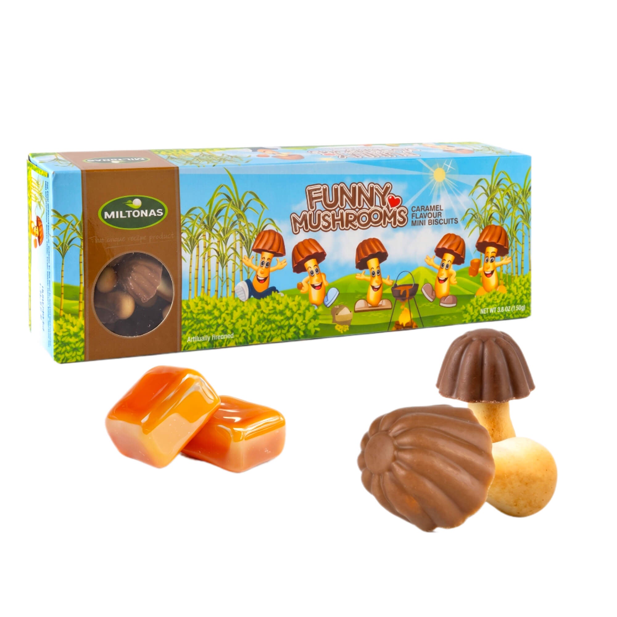 Funny Mushrooms Pilzkekse mit Karamellgeschmack 150g