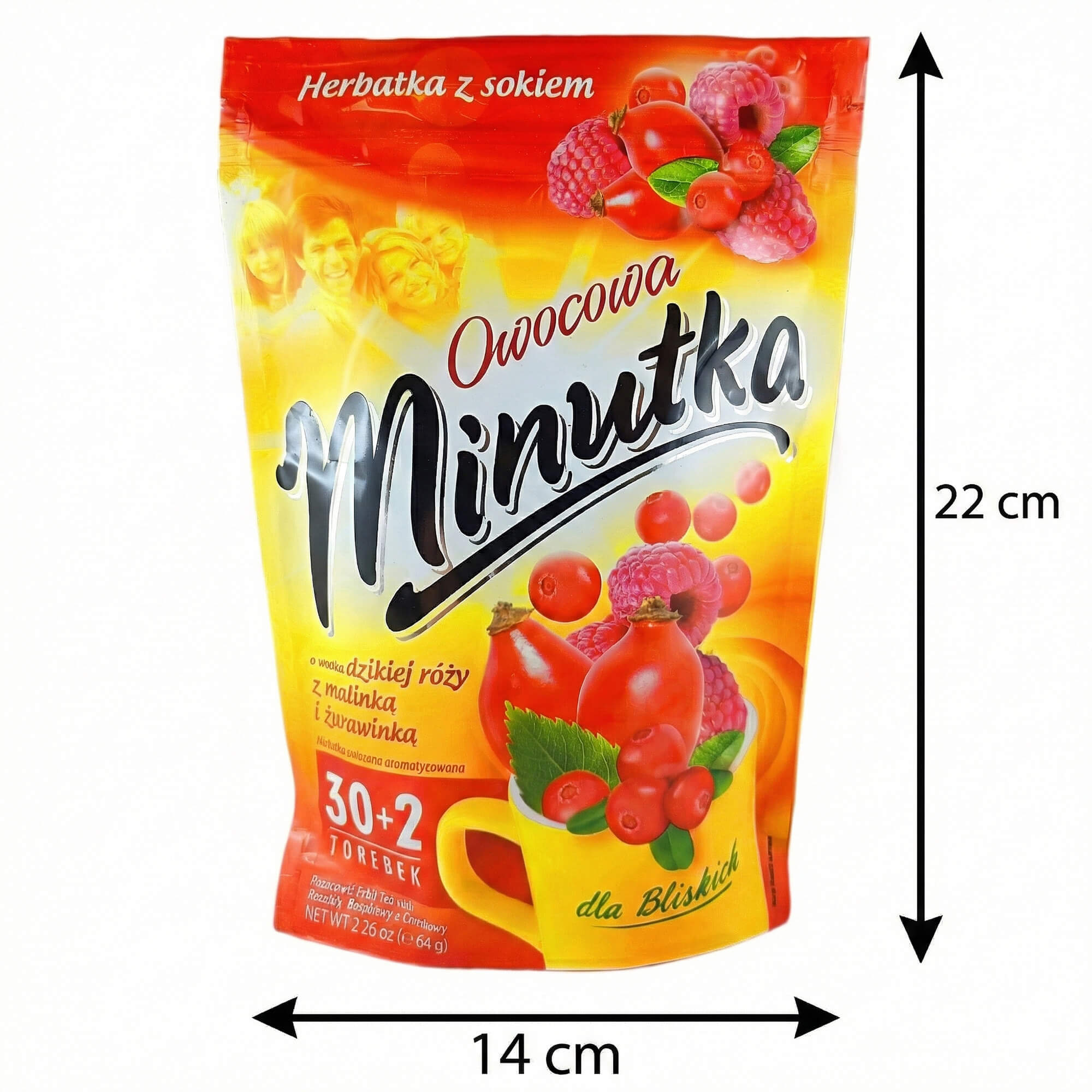 Minutka Früchte Tee Granulat in Pads (32 x 2g)
