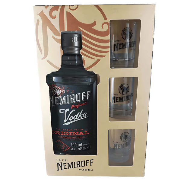 Vodka Nemiroff Original & Vodkagläser Geschenkset