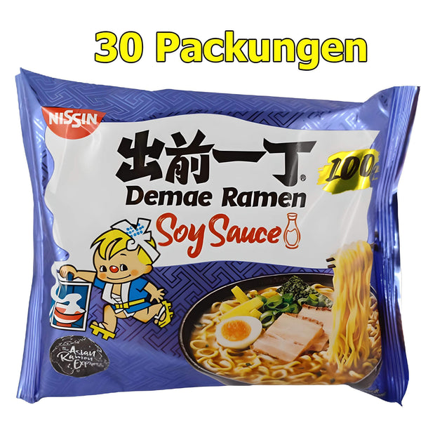 Nissin Instant Nudeln Soy Sauce 30er Pack (30 x 100g)