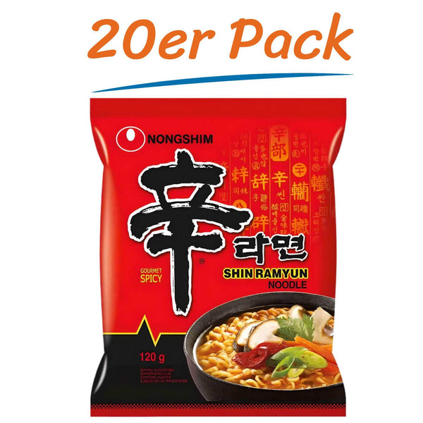 Nongshim Shin Ramyun Noodles Gourmet würzig 20er Pack (20 x 120g)