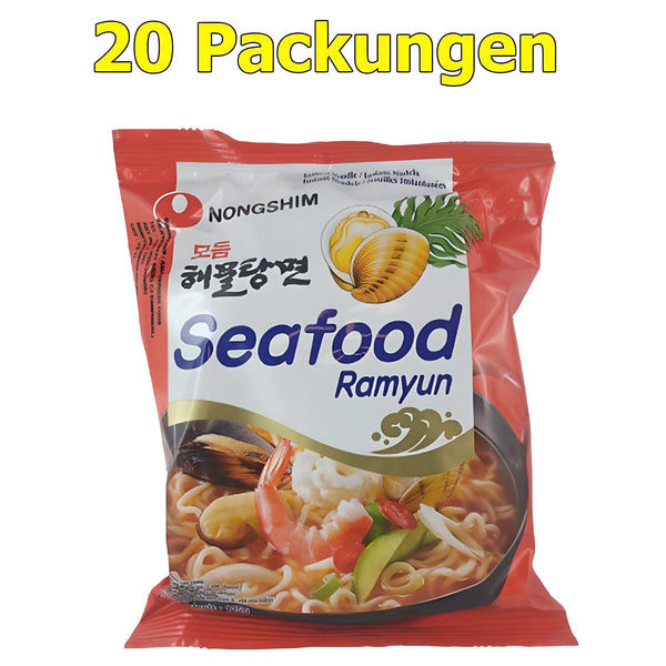 Nongshim Instant Nudeln Seafood Ramyan 20er Pack (20 x 125g)