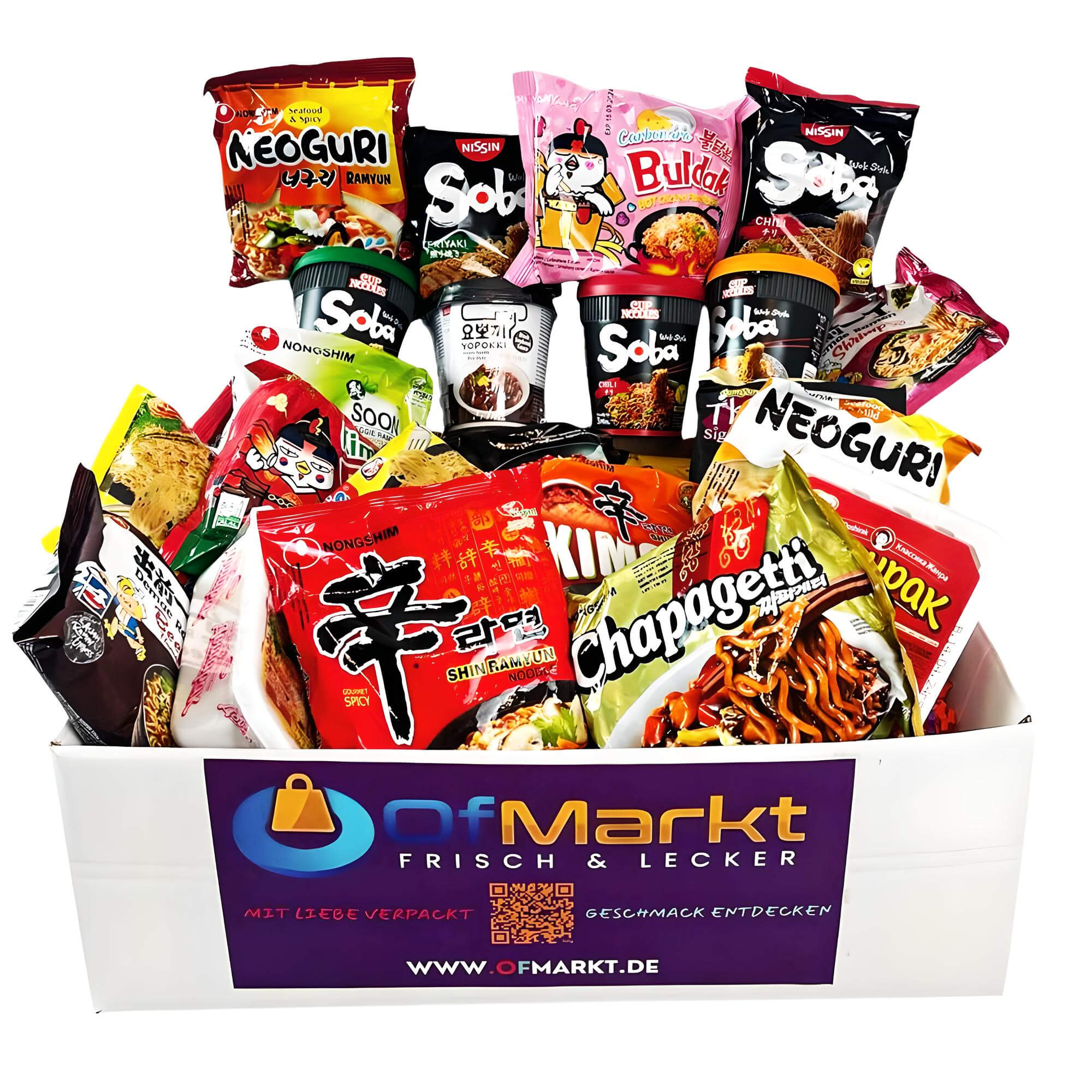 OFMARKT Internationale Noodles Set | 25 verschiedene Instant Nudeln aus aller Welt
