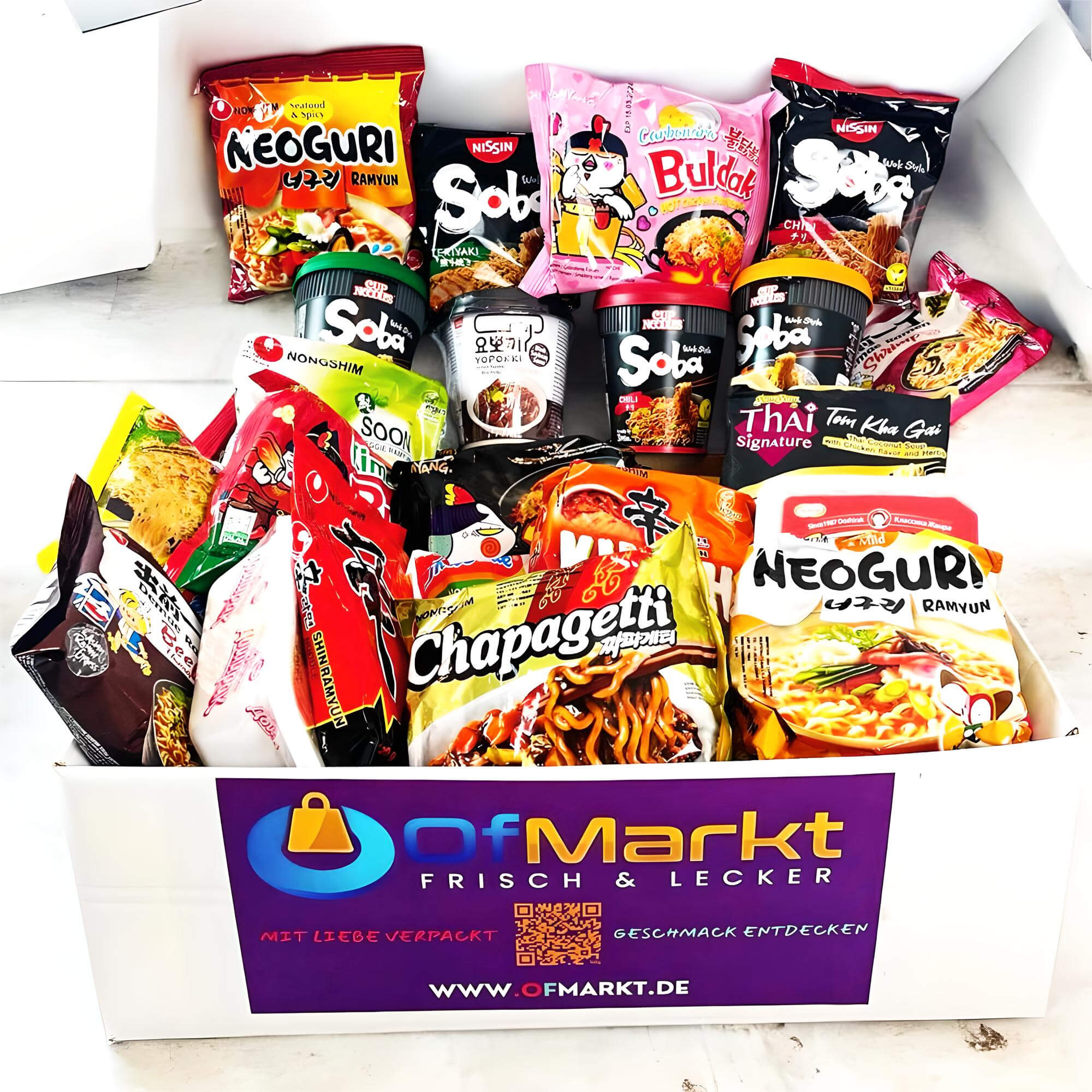 OFMARKT Internationale Noodles Set | 25 verschiedene Instant Nudeln aus aller Welt
