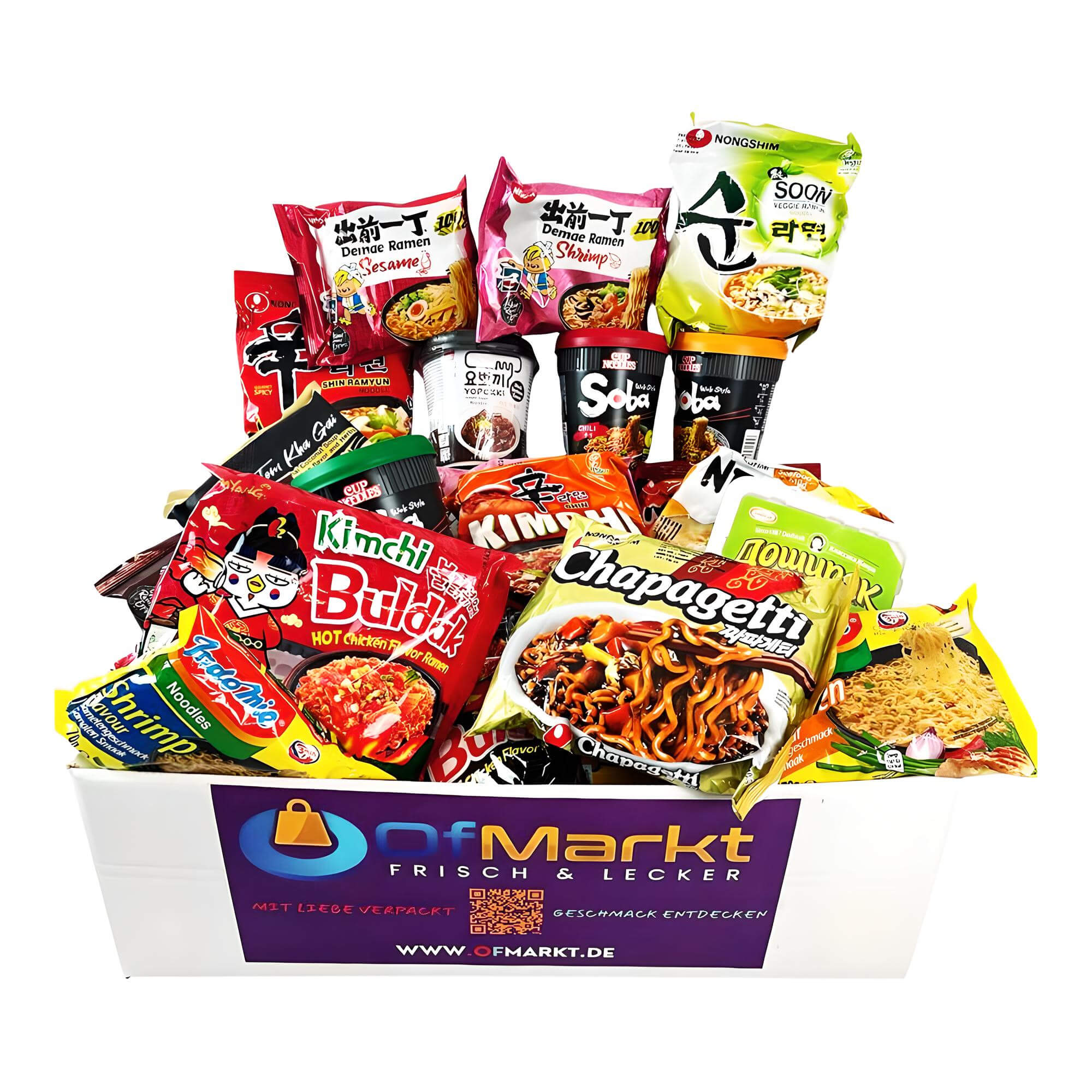 OFMARKT Internationale Noodles Set | 25 verschiedene Instant Nudeln aus aller Welt
