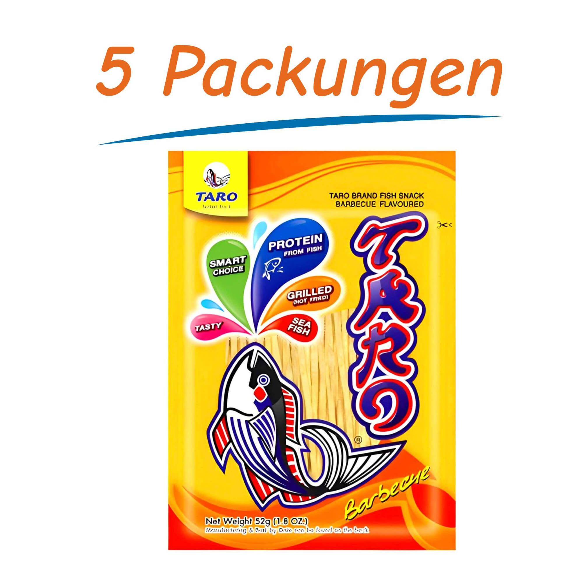 Taro Fisch Snack BBQ 5er Pack (5 x 52g)