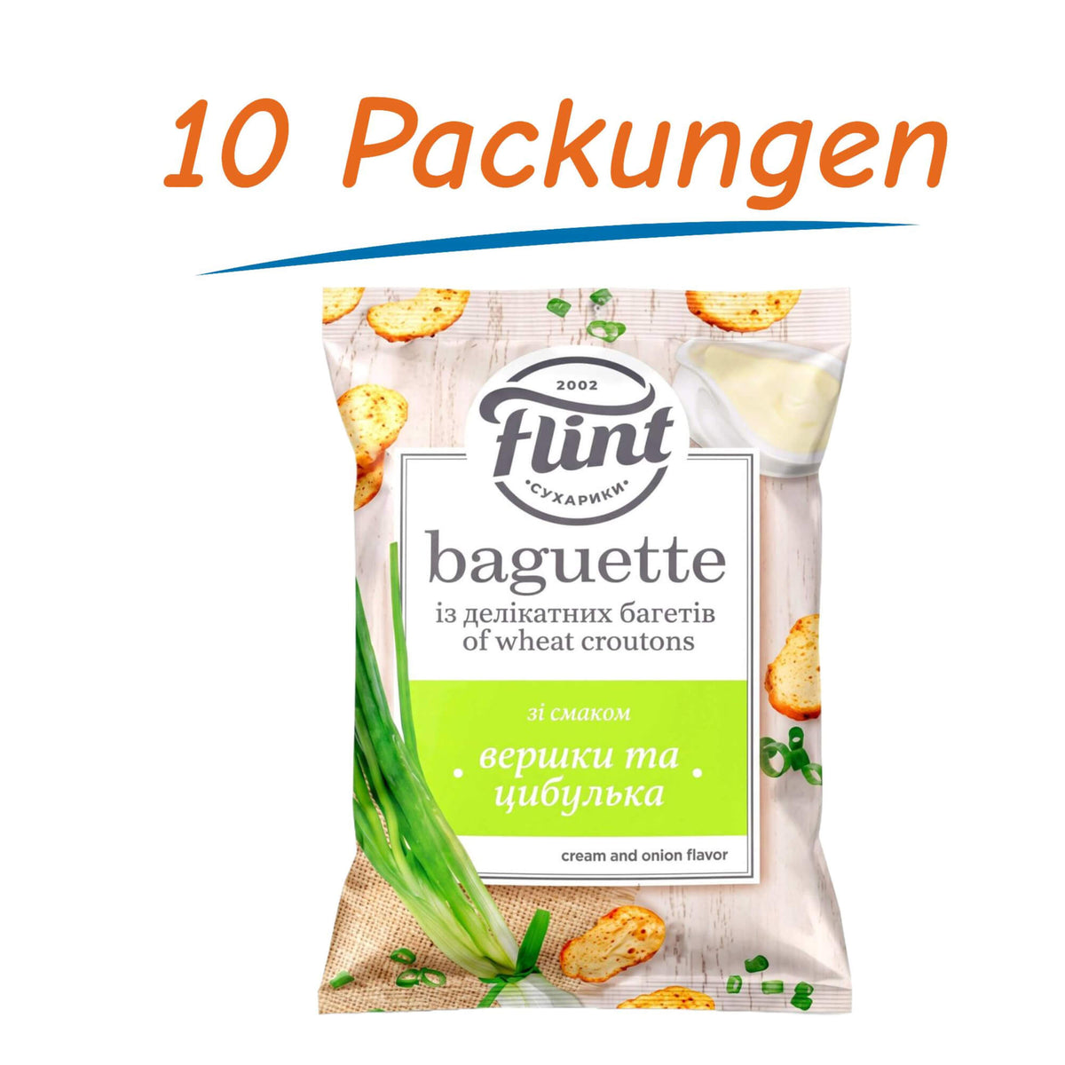 Flint Baguette Sahne & Zwiebel 10er Pack (10 x 60g)