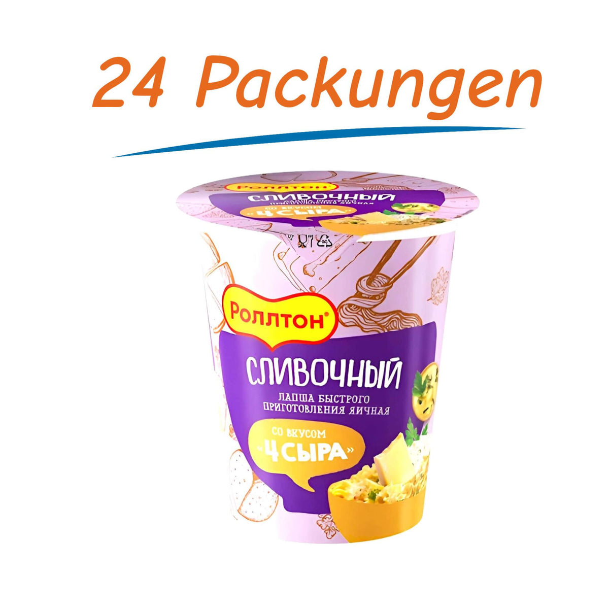 Rollton Instant Noodles mit 4-Käse Geschmack 24er Pack (24 x 70g)
