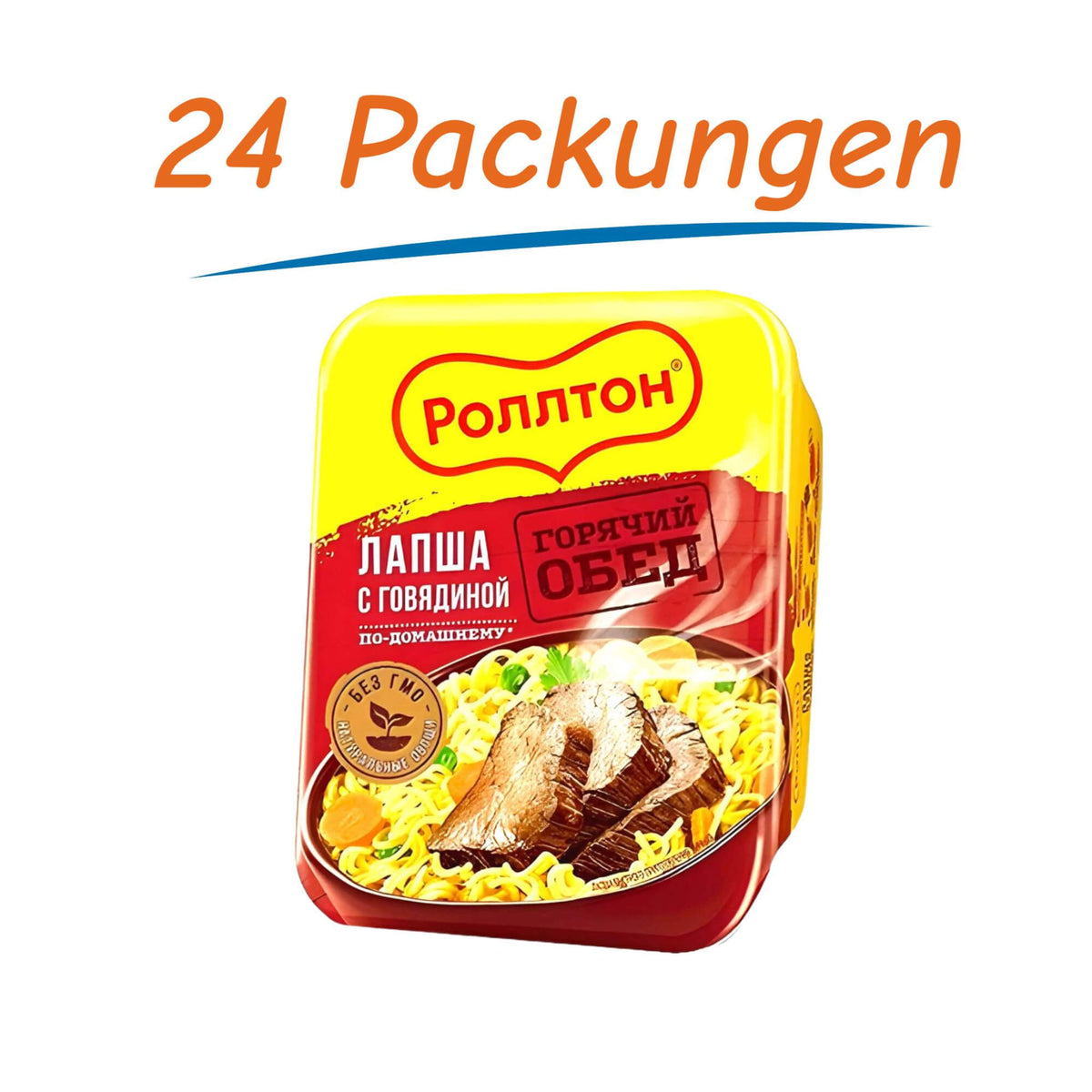 Rollton Instant Noodles mit Rindfleischgeschmack 24er Pack (24 x 90g)