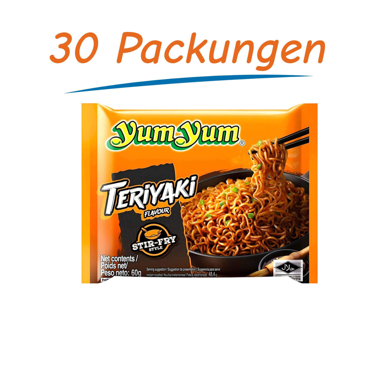 Yum Yum Instant Noodles Teriyaki 30er Pack (30 x 60g)
