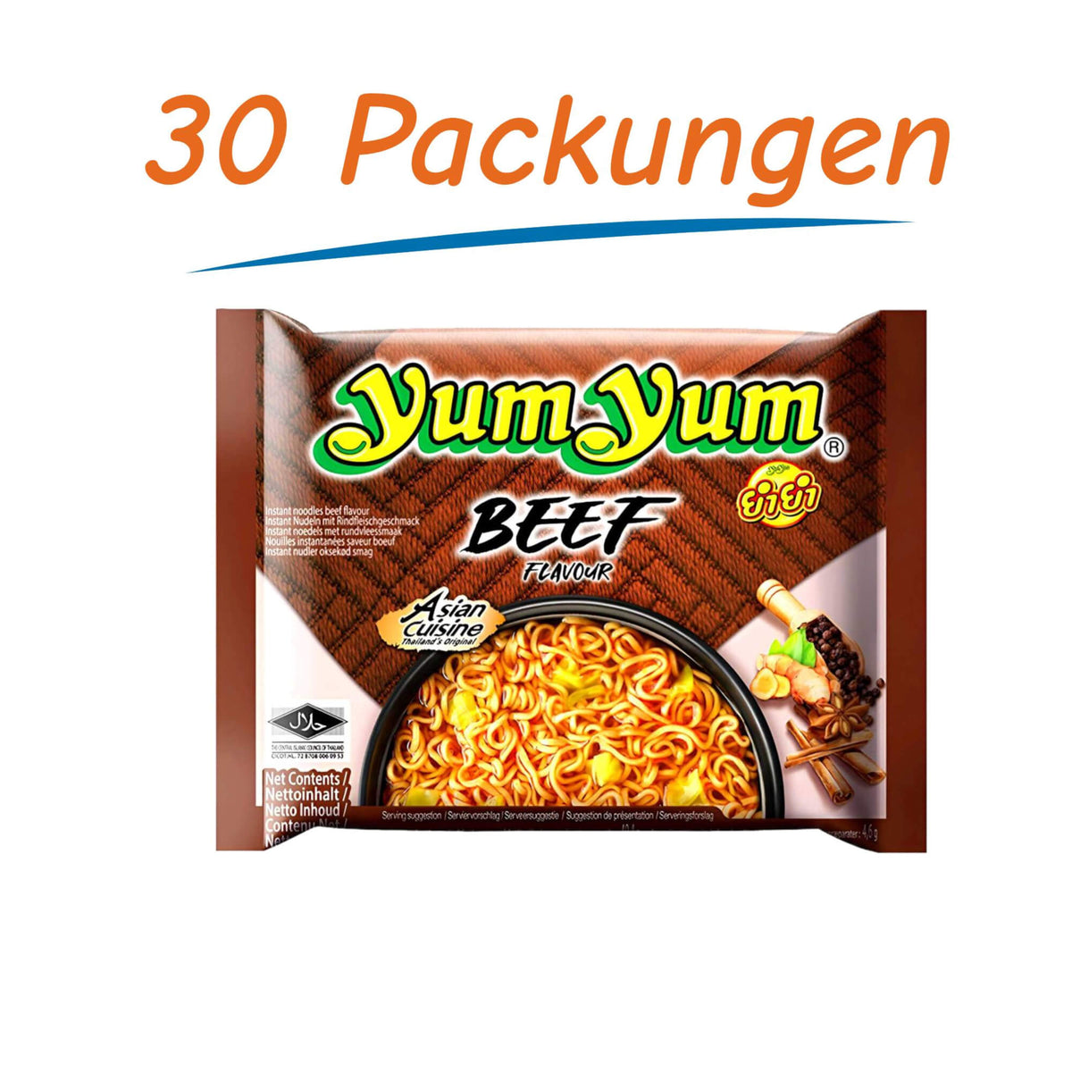 Yum Yum Instant Nudeln Beef 30er Pack (30 x 60g)