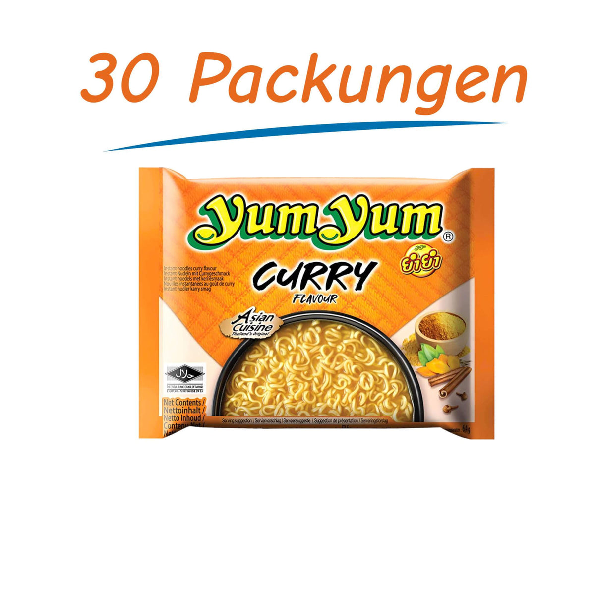 Yum Yum Instant Nudeln Curry 30er Pack  (30 x 60g)