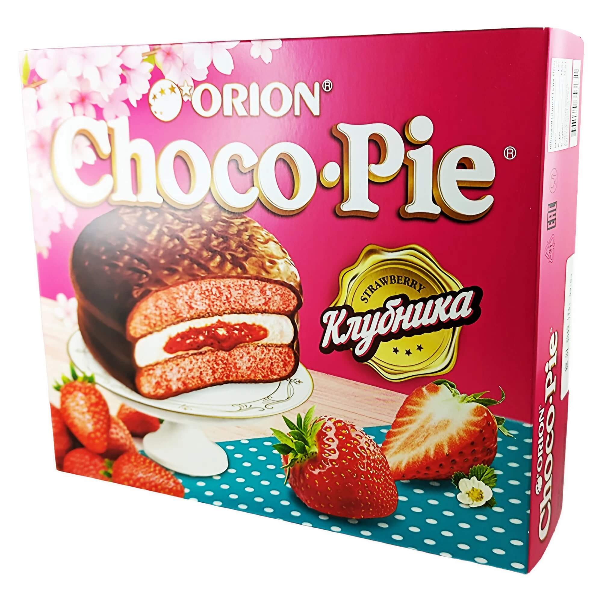 Orion Choco Pie Клубника 12 шт.