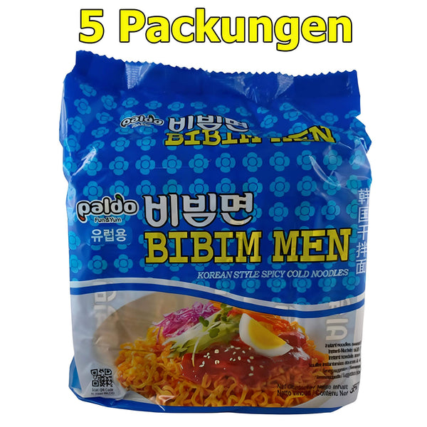 Paldo Bibim Men Instant Nudeln süß & scharf 5er Pack (5 x 130g)