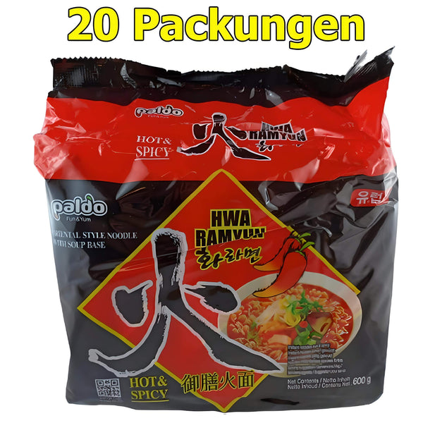 Paldo Hwa Ramyun Instant Nudeln scharf & würzig 20er Pack (20 x 120g)