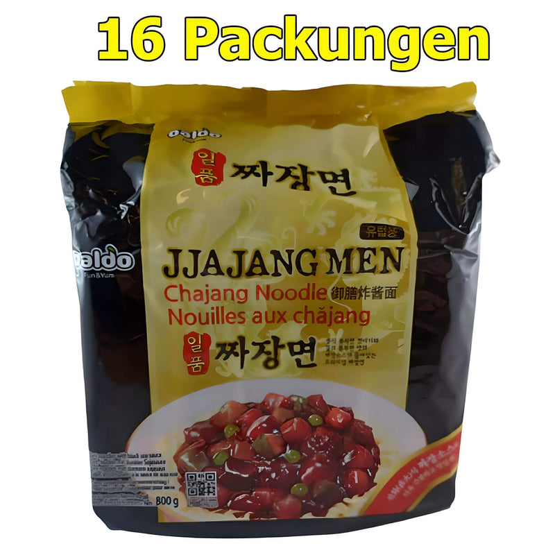 Paldo Jjajang Men Instant Nudeln 16er Pack (16 x 200g)