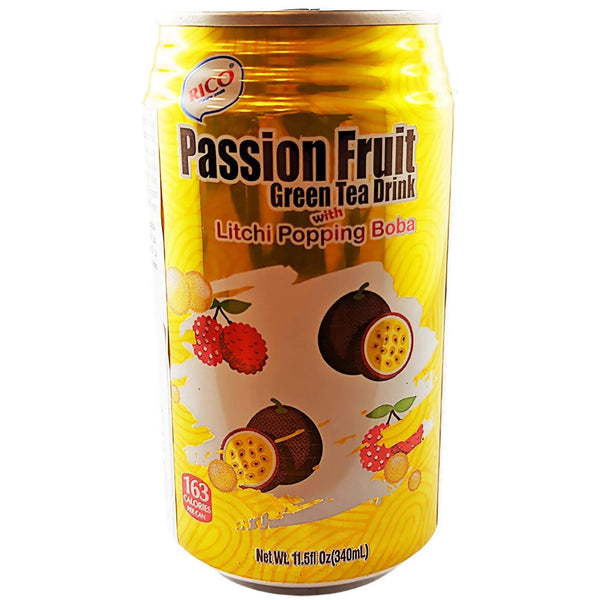 Rico Bubble Tea Getränk Passionsfrucht mit Litchi Tapiokaperlen 340ml inkl. 0,25€ Einwegpfand