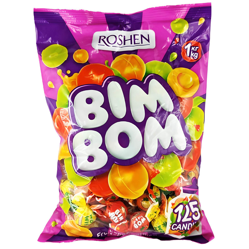 Roshen Bim Bom Hartkaramellen mit Frucht-Beere Füllung 1kg