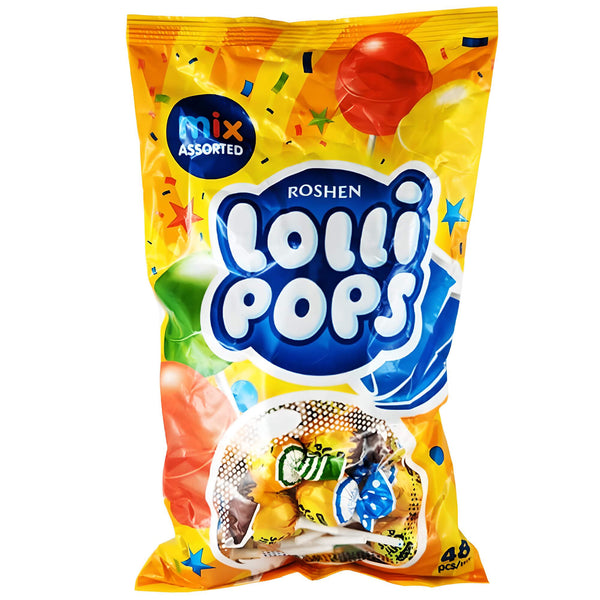 Roshen Lollipops mit Cocktail Geschmack  Lutschbonbons am Siel 48 Lollies