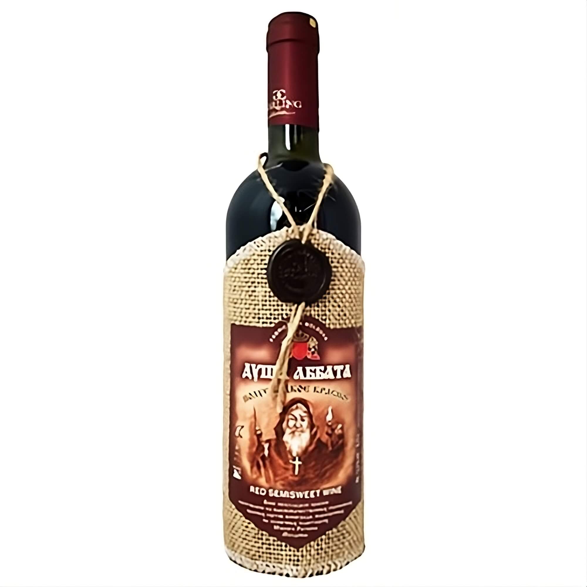 Rotwein "Abts Seele" mit Flaschenverkleidung lieblich 12% vol. 0,75L