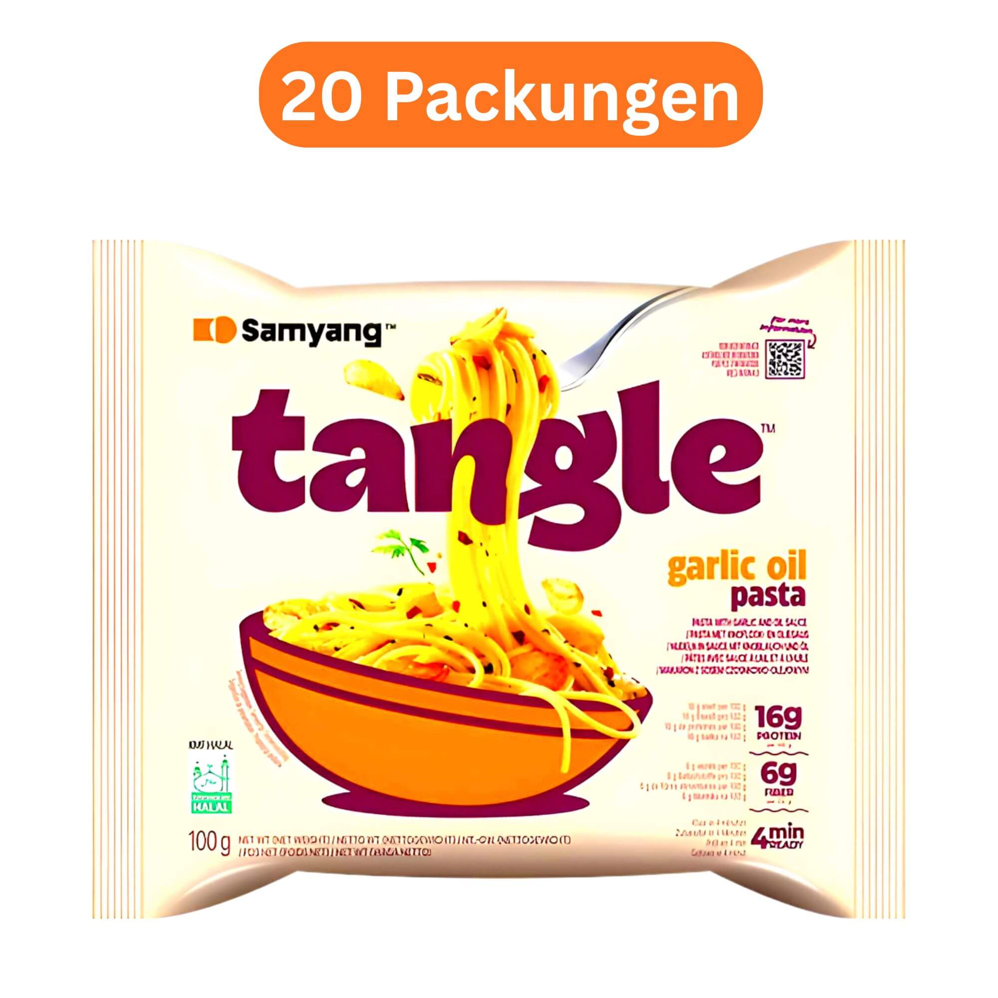 Samyang Tangle Instant Noodles mit Knoblauchöl 20er Pack (20 x 100g ...
