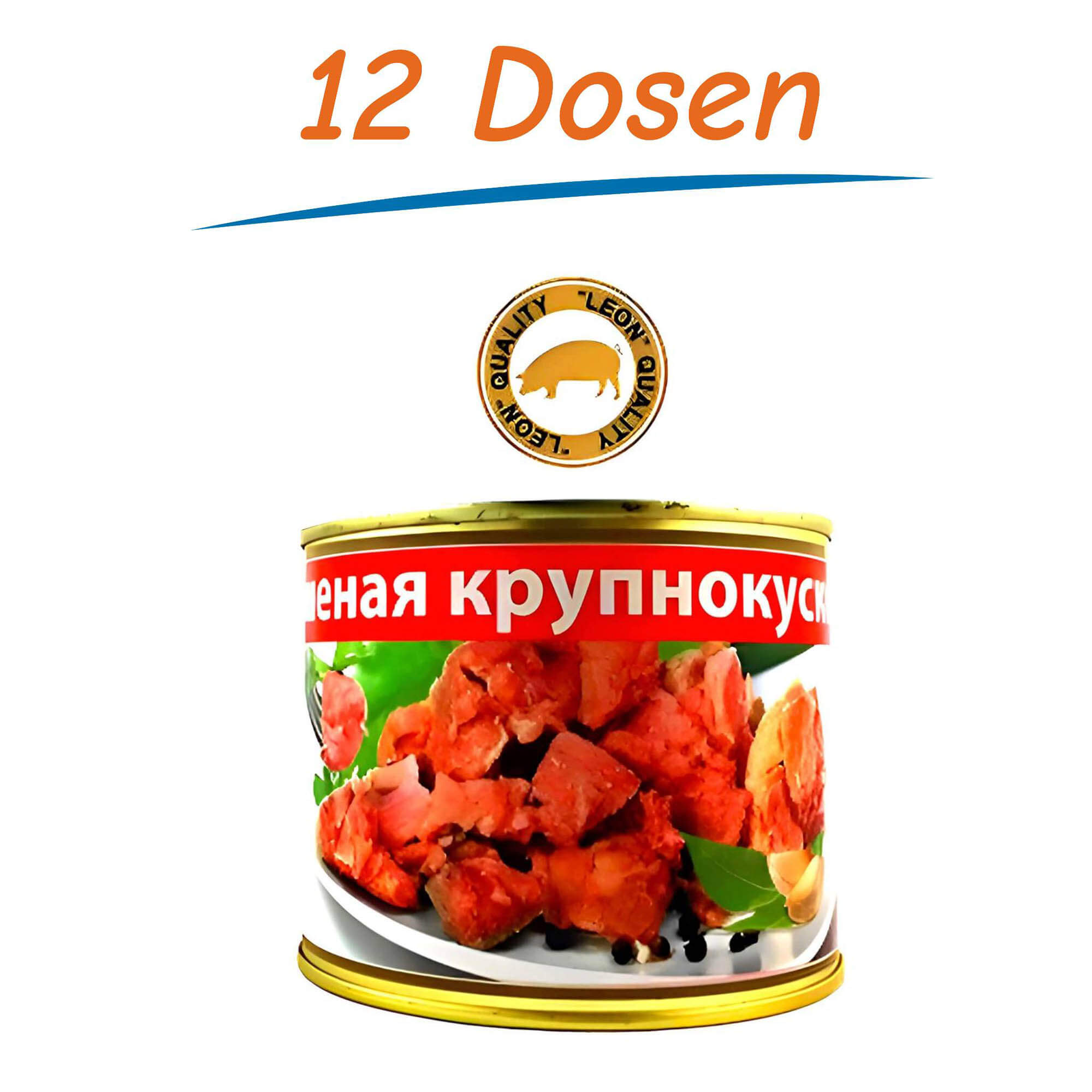 Schweinefleisch gepökelt Konserven 12 Dosen (12 x 525g) 