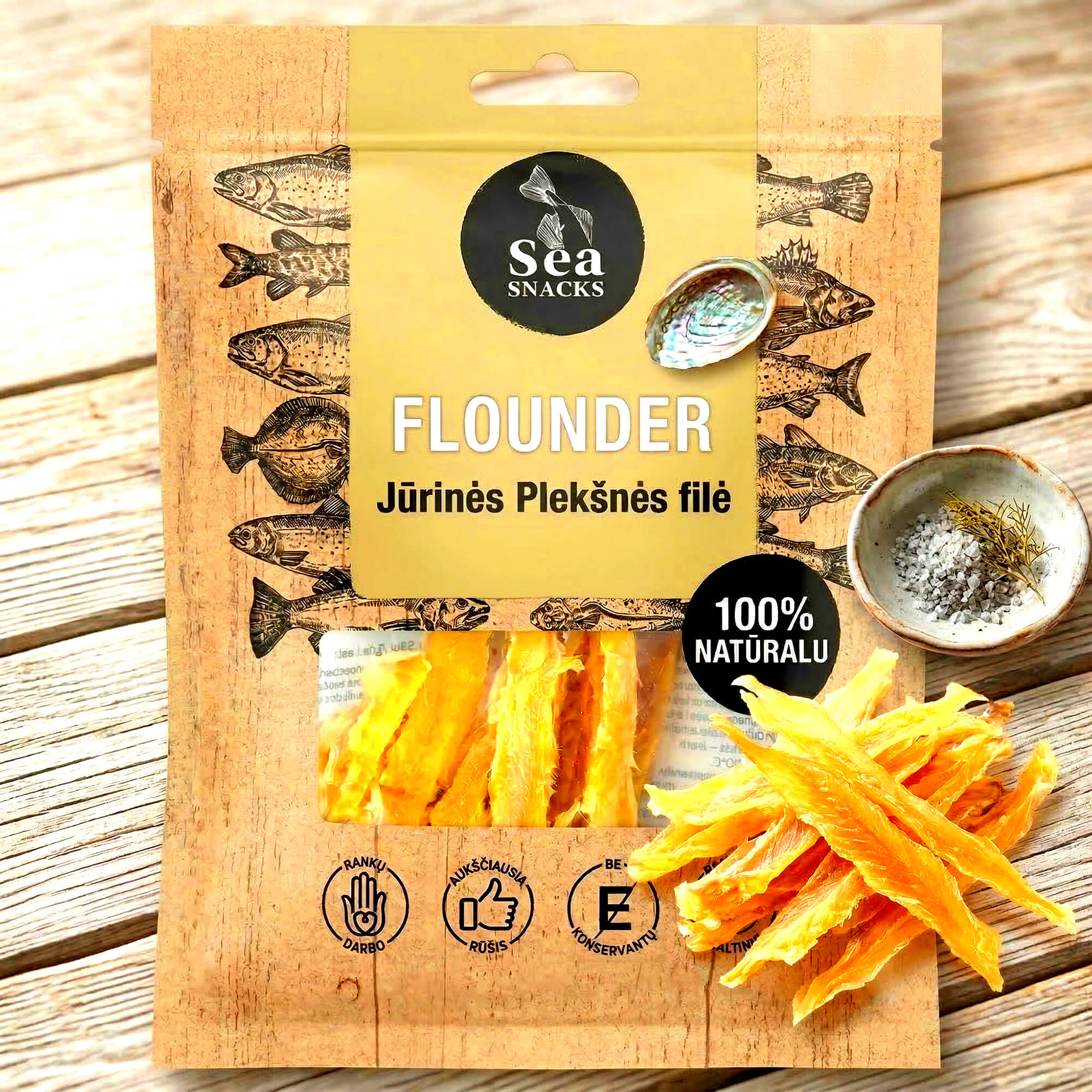 Sea Snacks Schollenfilet getrocknet & gesalzen 30g