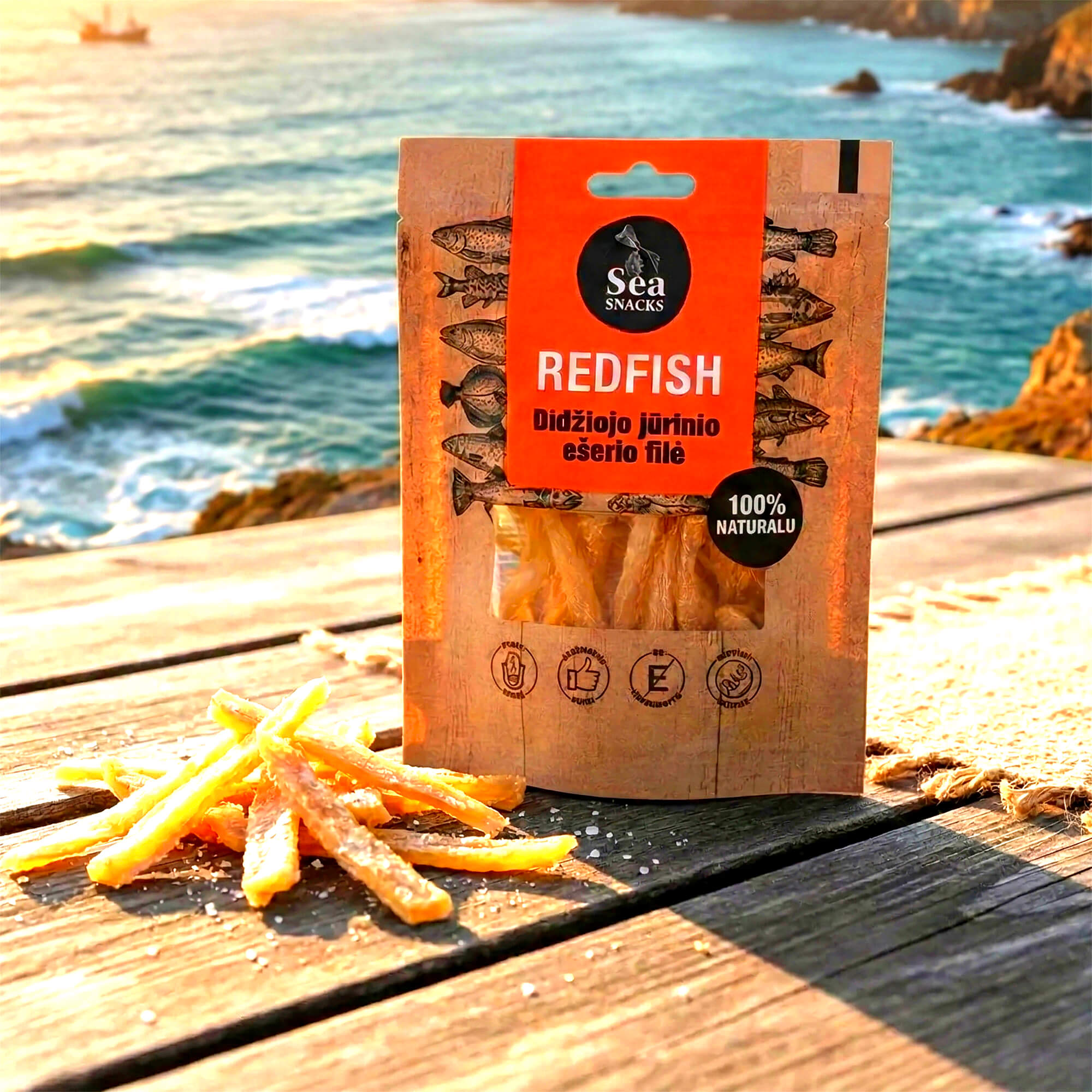 Sea Snacks Goldbarschfilet getrocknet & gesalzen 30g