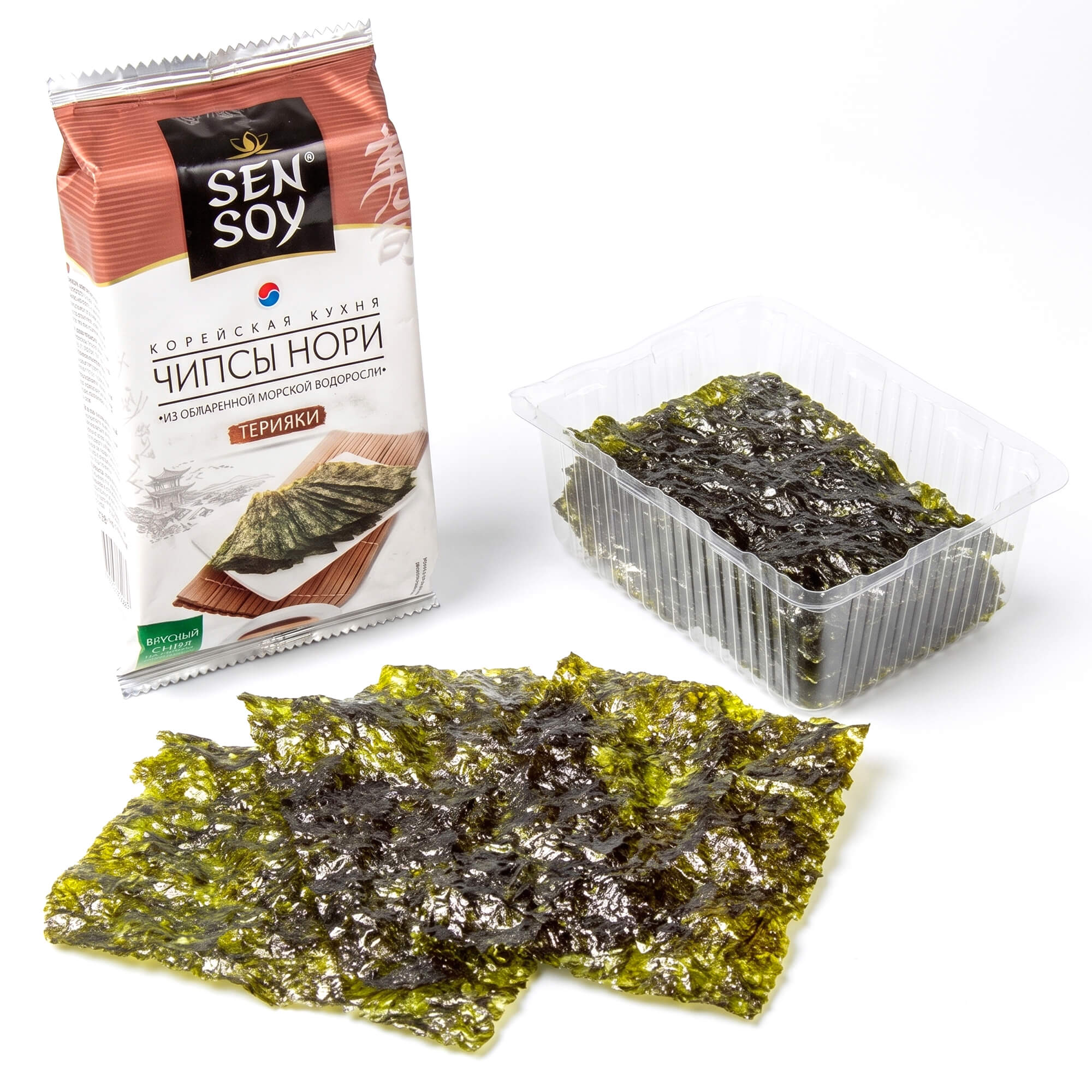 Sen Soy Snack aus Nori Algen mit Sojasoße
