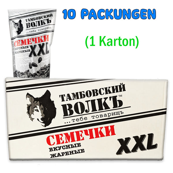 Sonnenblumenkerne Tambovsky Volk XXL geröstet & ungesalzen 10er Pack (10 x 400g)