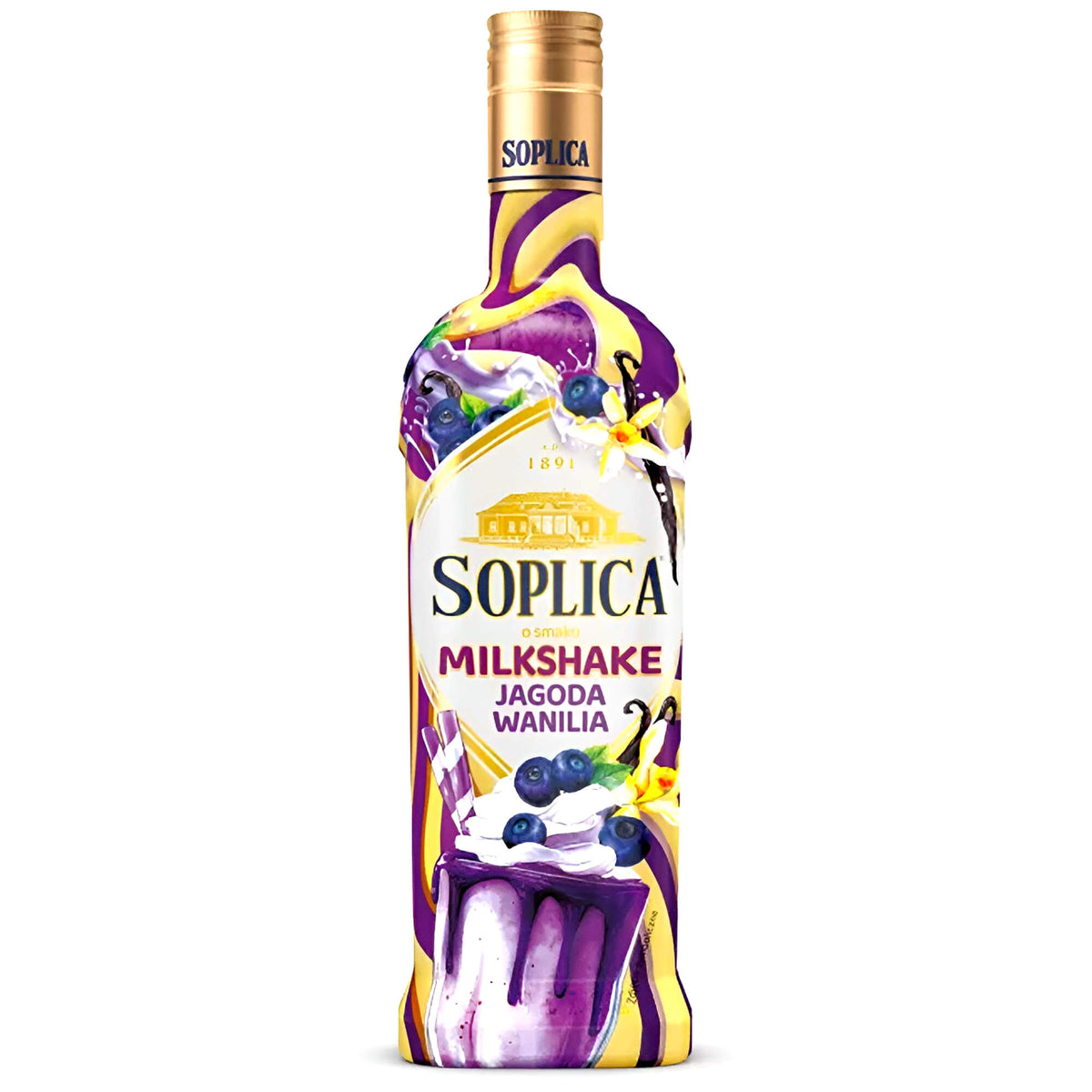 Soplica Milkshake Likör Heidelbeere & Vanille 15% vol. 0,5L