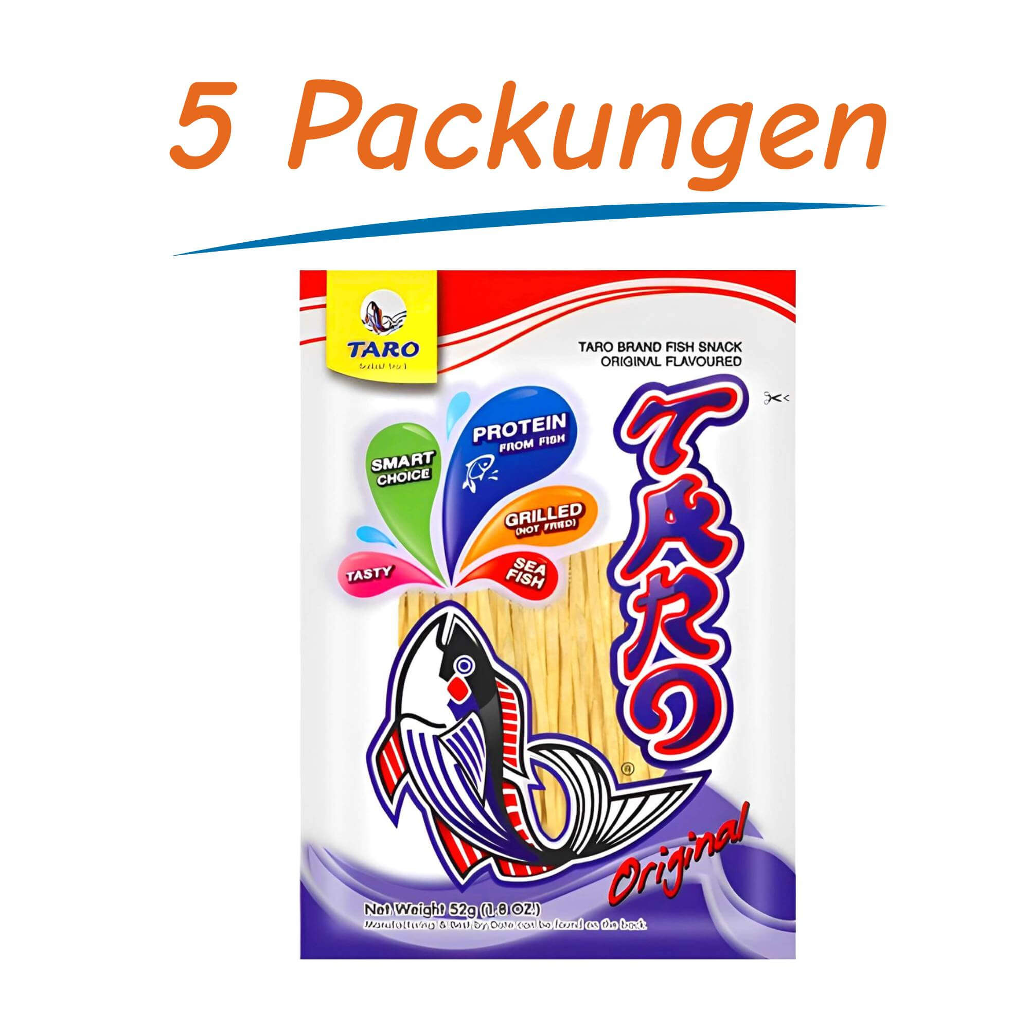 Taro Fisch Snack Original 10er Pack (10 x 52g)