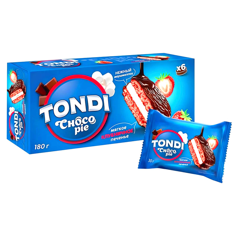 Tondi Kekse Choco Pie Erdbeere 6er Pack (6 x 30g)