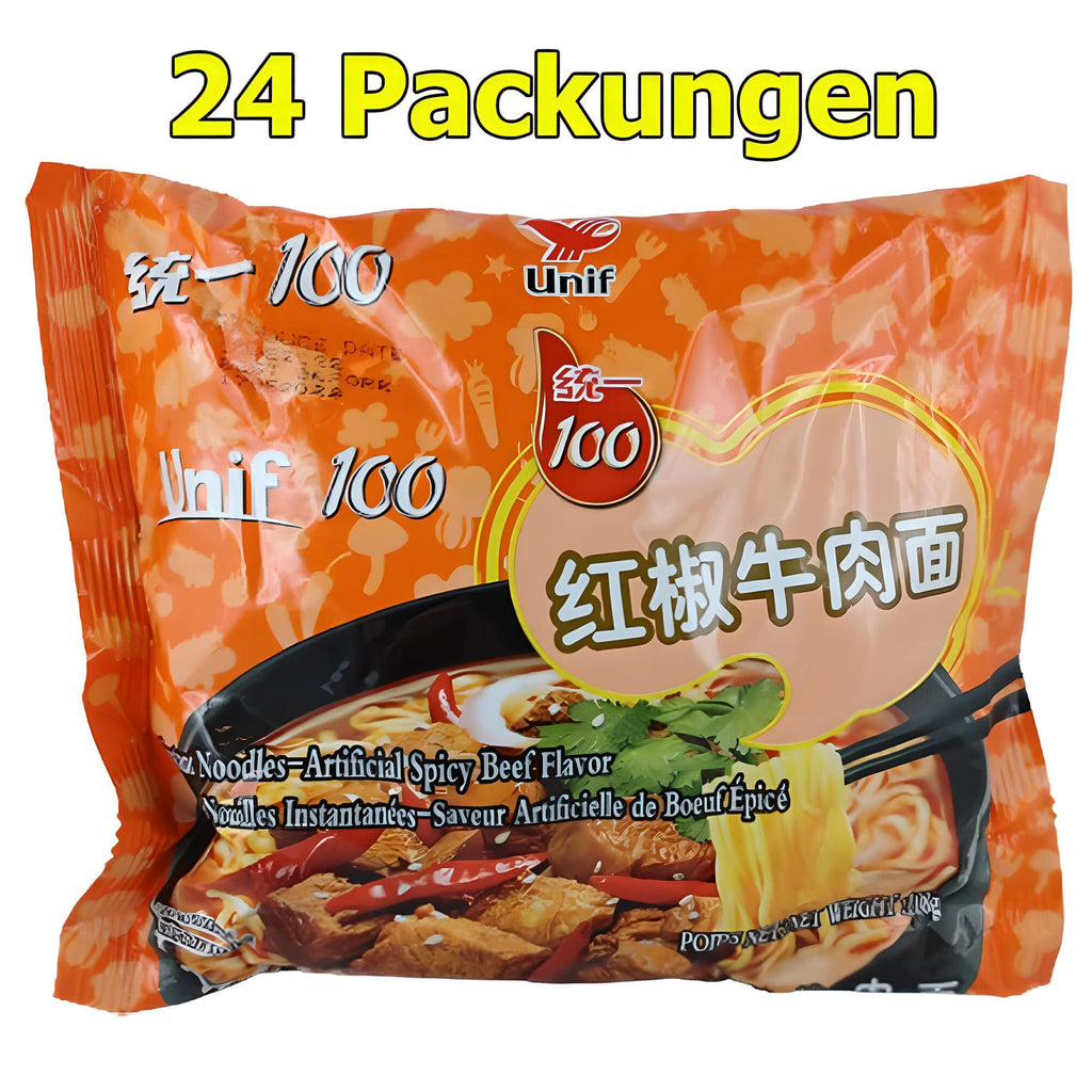 N Rind Unif 100 Instant Nudeln Rind würzig 24er Pack (24 x 108g) günstig ...