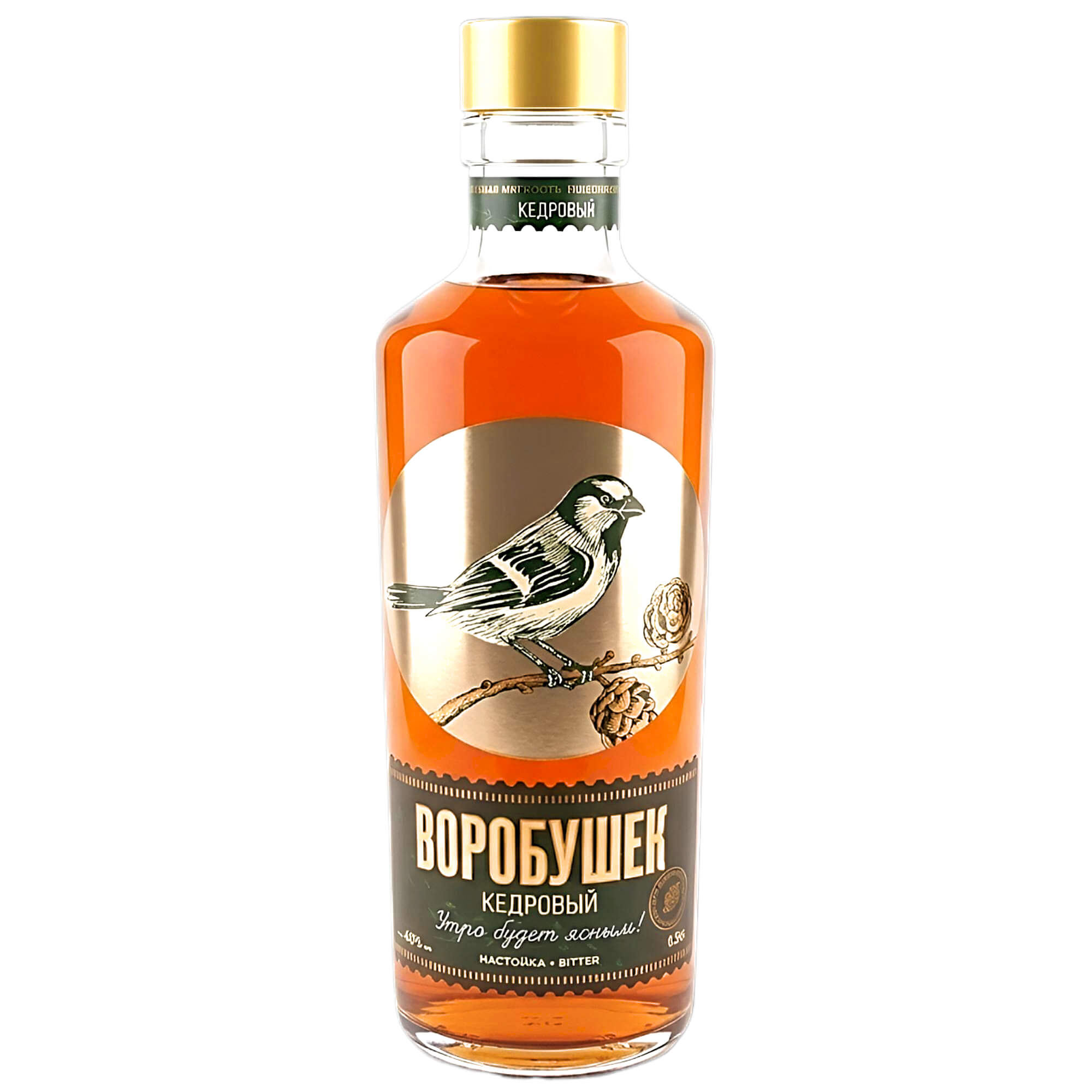 Worobuschek Bitter Spirituose mit Zedernusskernen 0,5L 40% Vol.